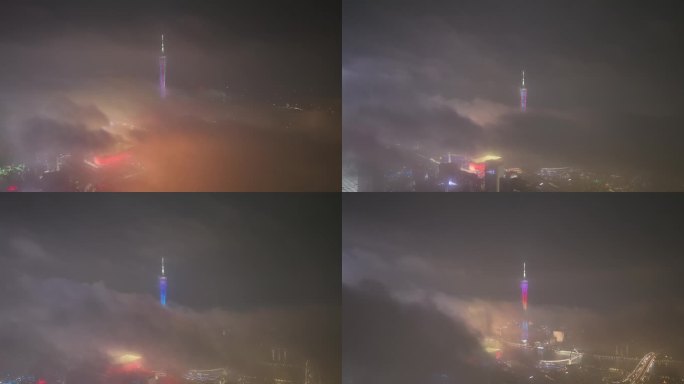 云雾缭绕中的广州塔02