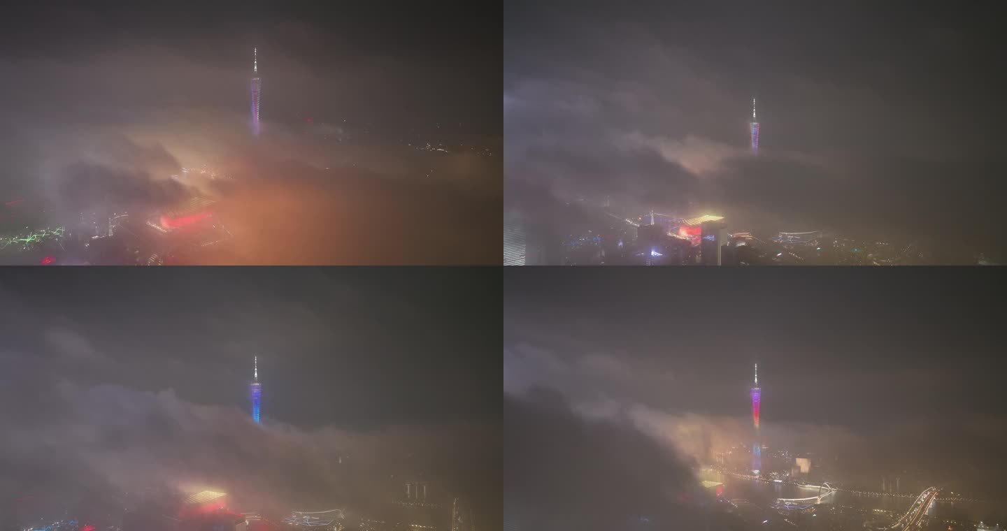 云雾缭绕中的广州塔02