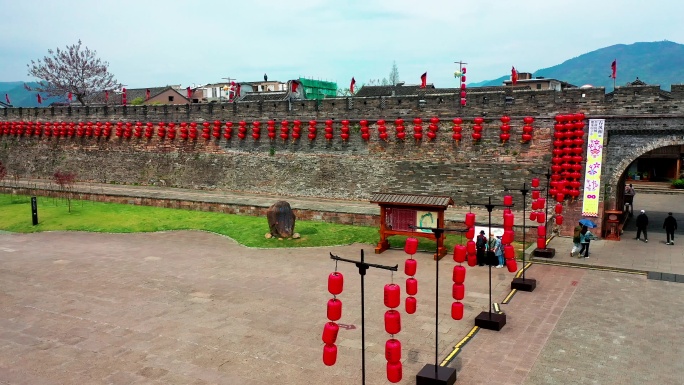 台州府城文化旅游区兴善门紫阳古街航拍素材