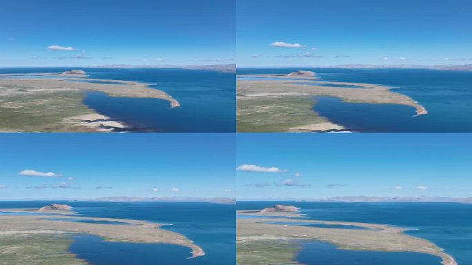 航拍西藏纳木措旅途风景4K