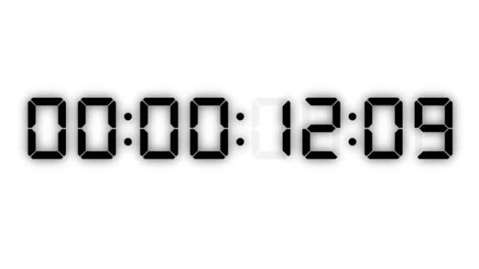 数字时钟30秒计数秒表动画动态图形
