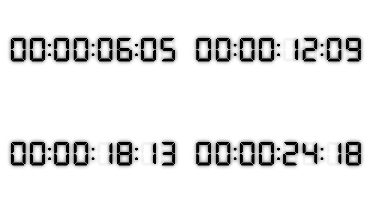数字时钟30秒计数秒表动画动态图形