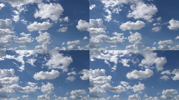 运动高速帧率蓝天晴朗云朵移动得很漂亮