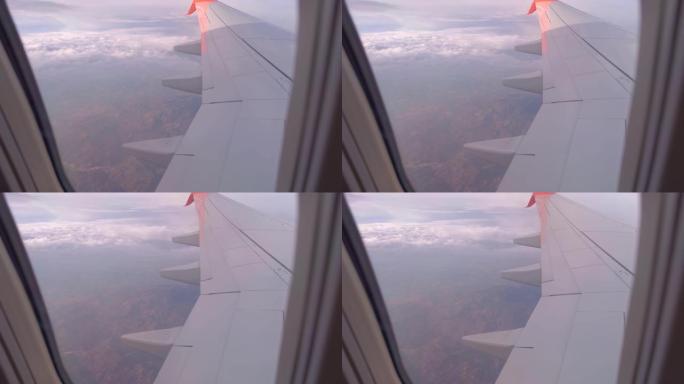 从窗口看飞机湍流