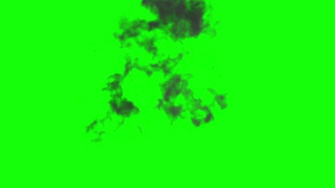 黑白哑光绿屏炸弹爆炸。3D插图