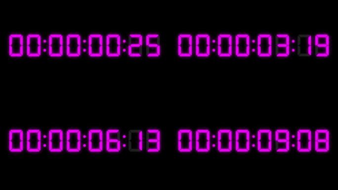 数字时钟10秒计数秒表动画动态图形