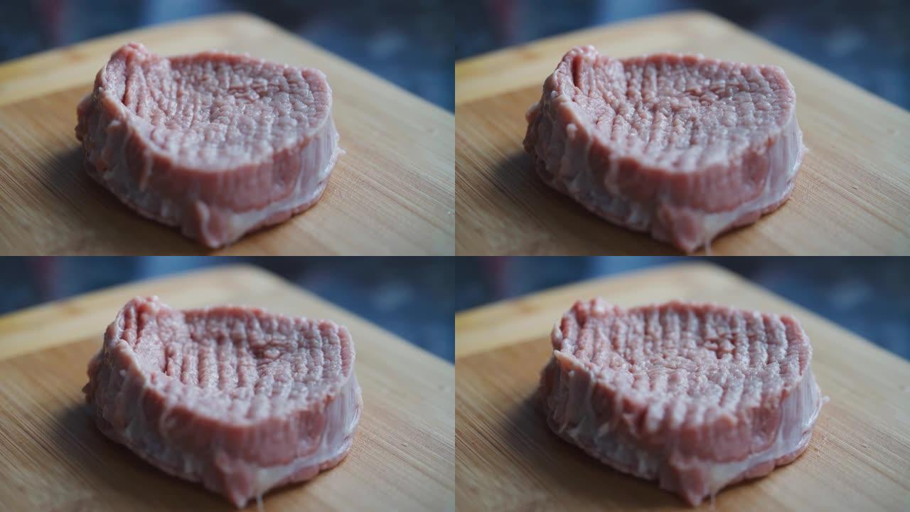 厨房未煮熟的牛肉制作过程