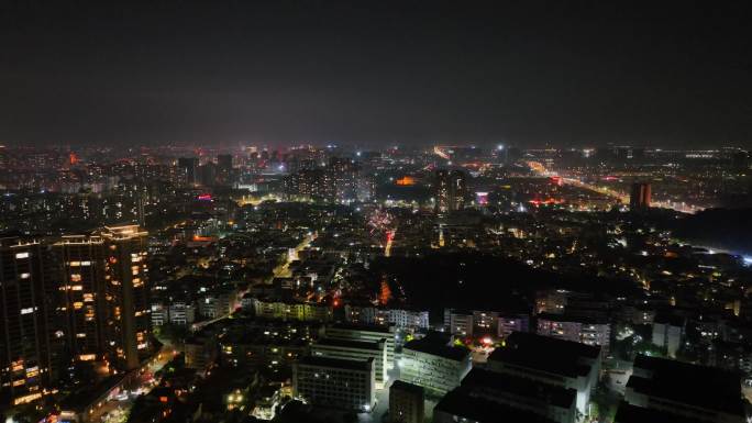2023新年中山城市夜景 空空的城市夜景