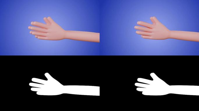 3d图标表情符号拍手动画，孤立背景。阿尔法通道哑光，用于背景合成。