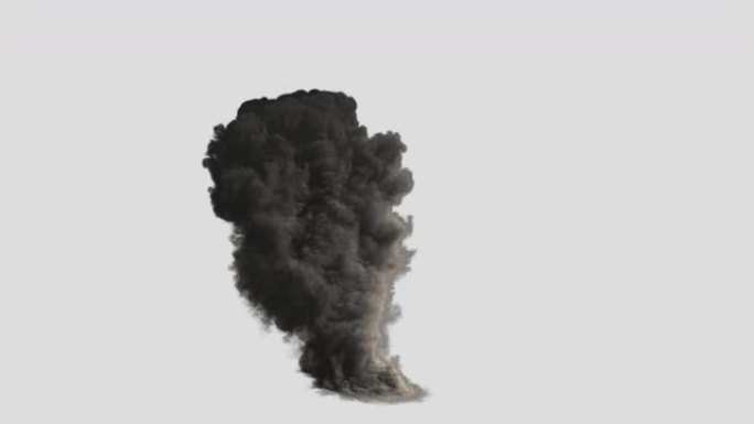 大型烟雾效果的3D动画，包括Alpha