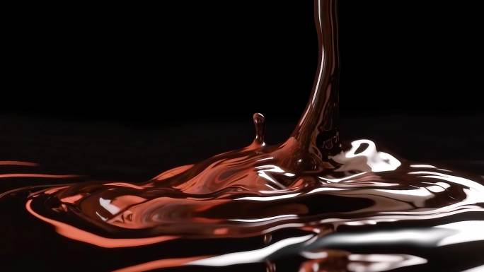 巧克力金属流动液体抽象背景