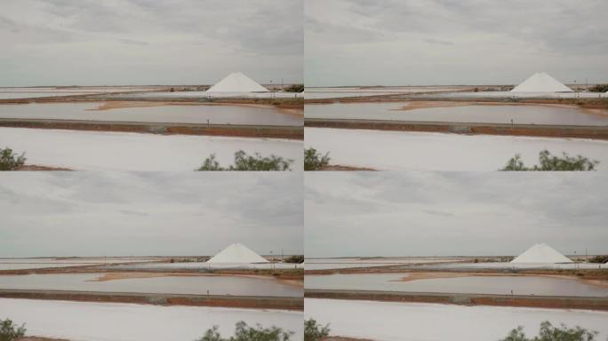 黑德兰港盐场的浓缩池
