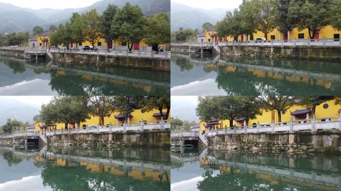 安徽九华山风景区地藏禅寺寺院航拍