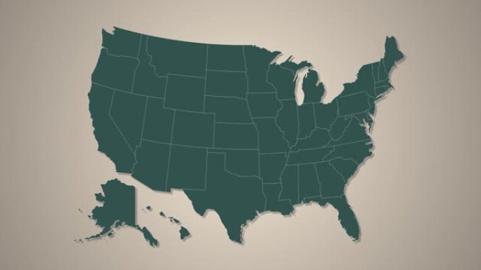 美国地图，缅因州退出。所有50个州都有蓝色背景和红色背景。选举、纪录片、新闻。