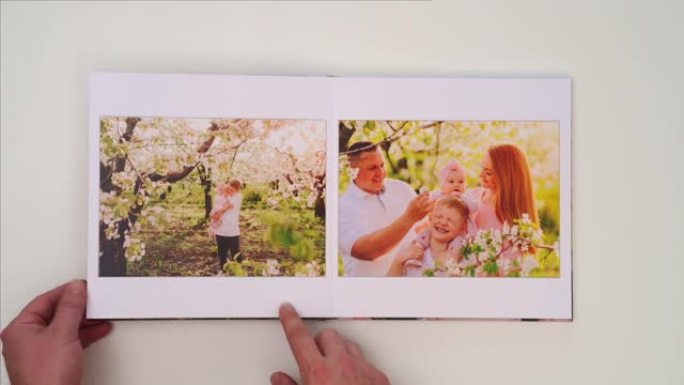 春天花园家庭照片拍摄的白色背景树叶