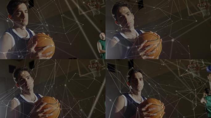 健身房篮球比赛连接网络动画