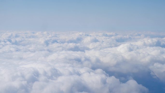 飞机穿越云层飞机降落8K