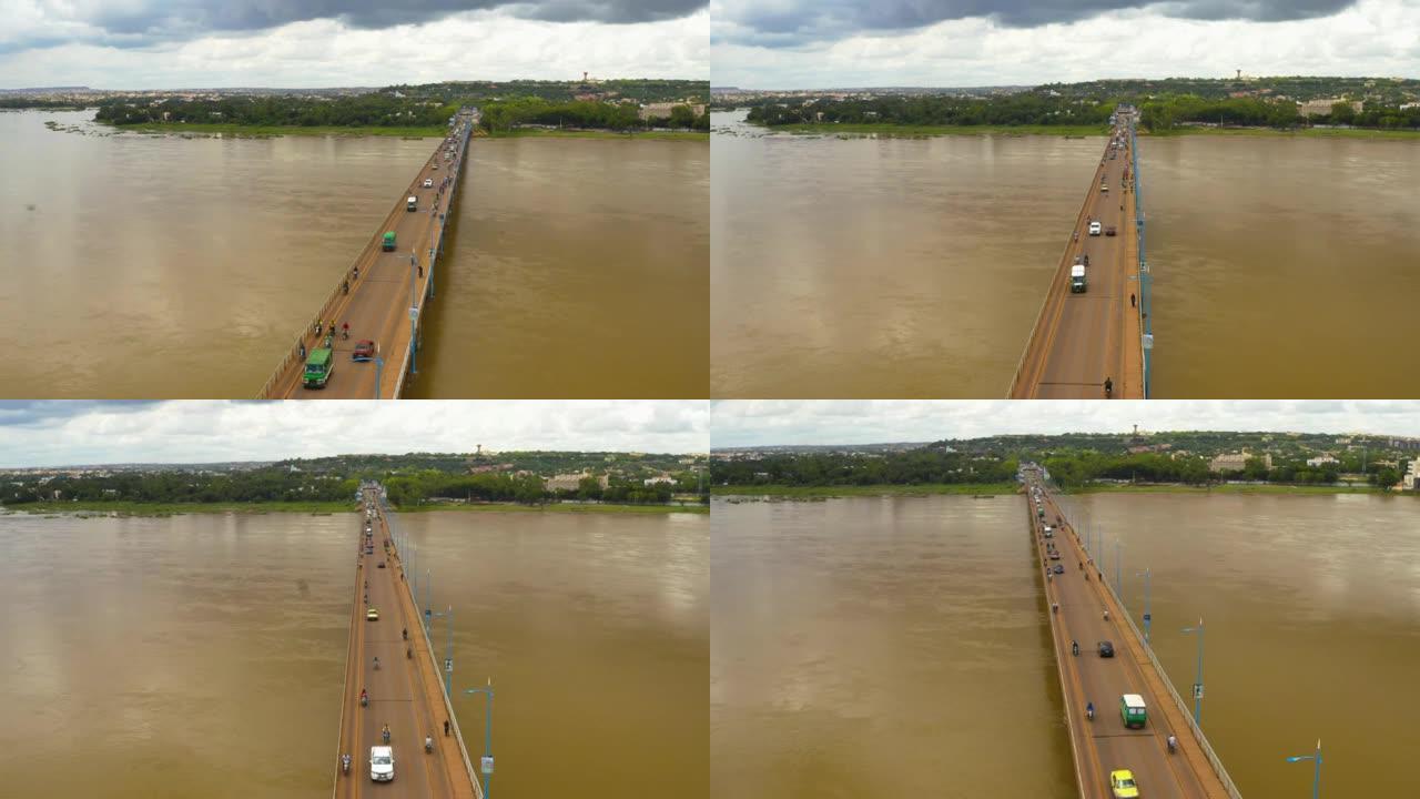 非洲马里河和桥梁鸟瞰图5