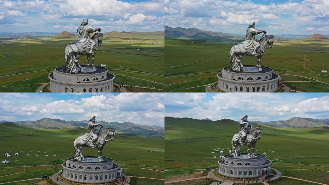 蒙古成吉思汗雕像鸟瞰图