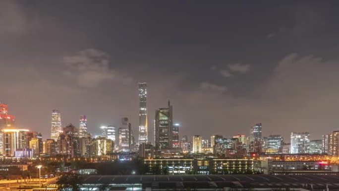 北京市区日夜过渡平移离开。