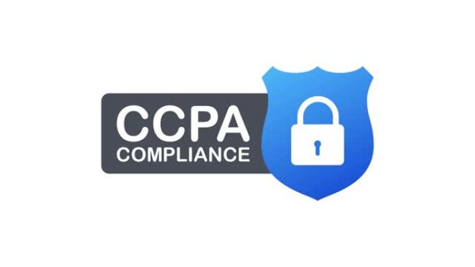 Ccpa，任何用途的伟大设计。安全图标。网站信息。网络安全。数据保护。运动图形。