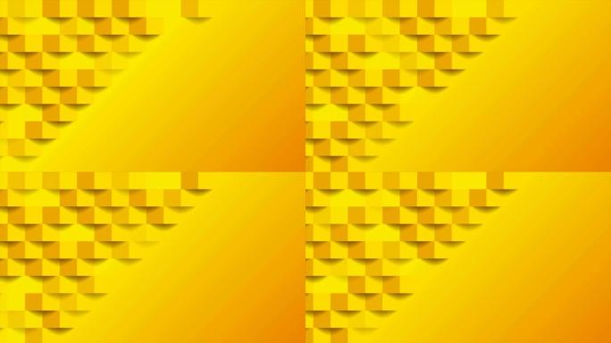 橙色科技几何马赛克正方形抽象视频动画