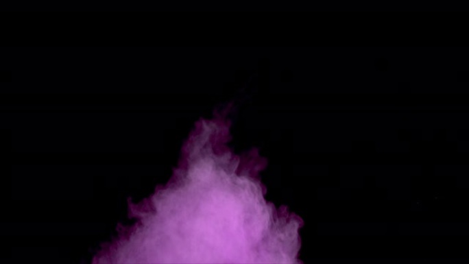 紫色薰衣草颗粒粉末投掷慢动作合成黑色背景4K，视频元素