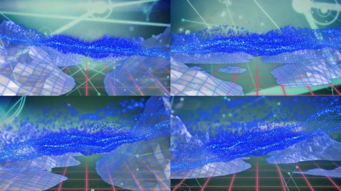 针对3d山地结构的连接网络的数字动画