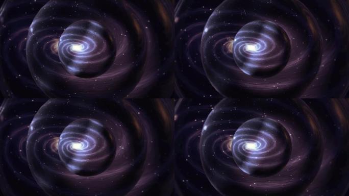 抽象星系特效合成星云星辰动态动画