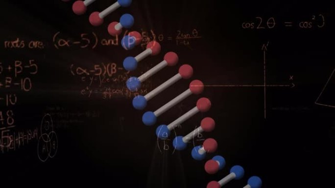 dna链上数学方程的动画