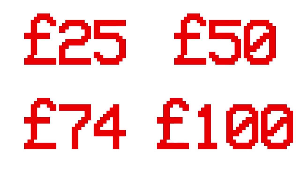 红色磅从0上升到100-数字计数器数字0-100-以百分比加载进度条-0-100 £-从100增加到