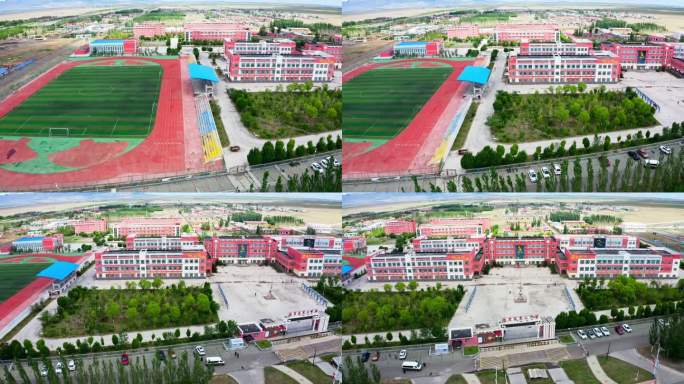 新疆学校全貌 航拍4k 10bit422