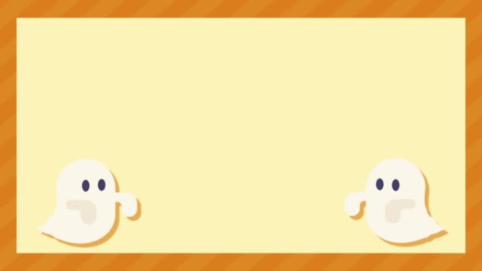 简单可爱的万圣节幽灵动画。