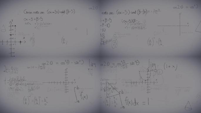 化学结构上的数学方程动画