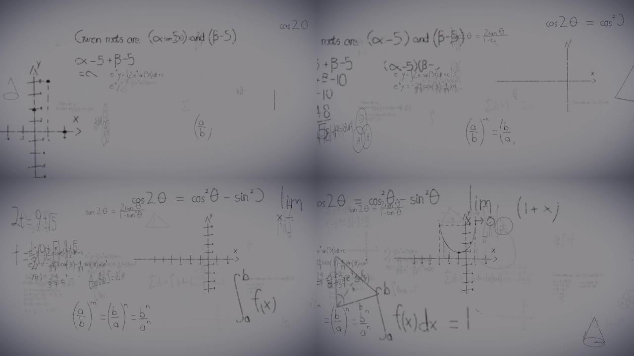 化学结构上的数学方程动画