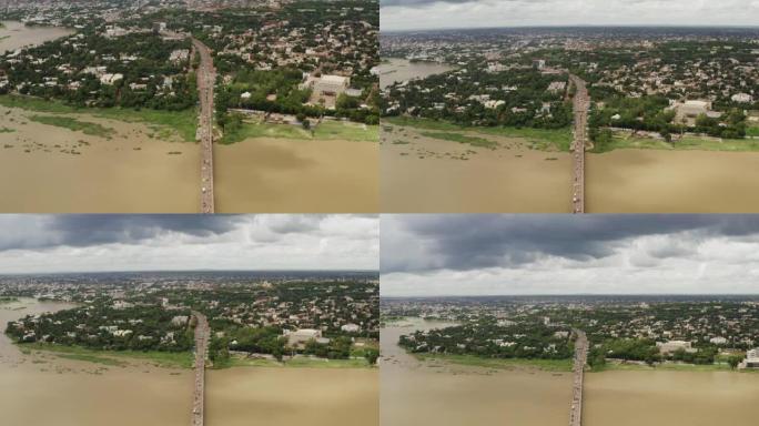 非洲马里城市和河流鸟瞰图11