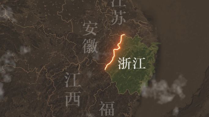 浙江省地图AE模板