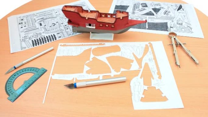 纸船的模型。