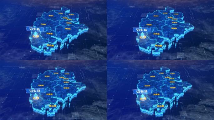 漳州市诏安县蓝色三维科技区位地图