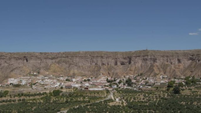 戈拉菲镇和荒地山脉，戈拉菲，格拉纳达，西班牙