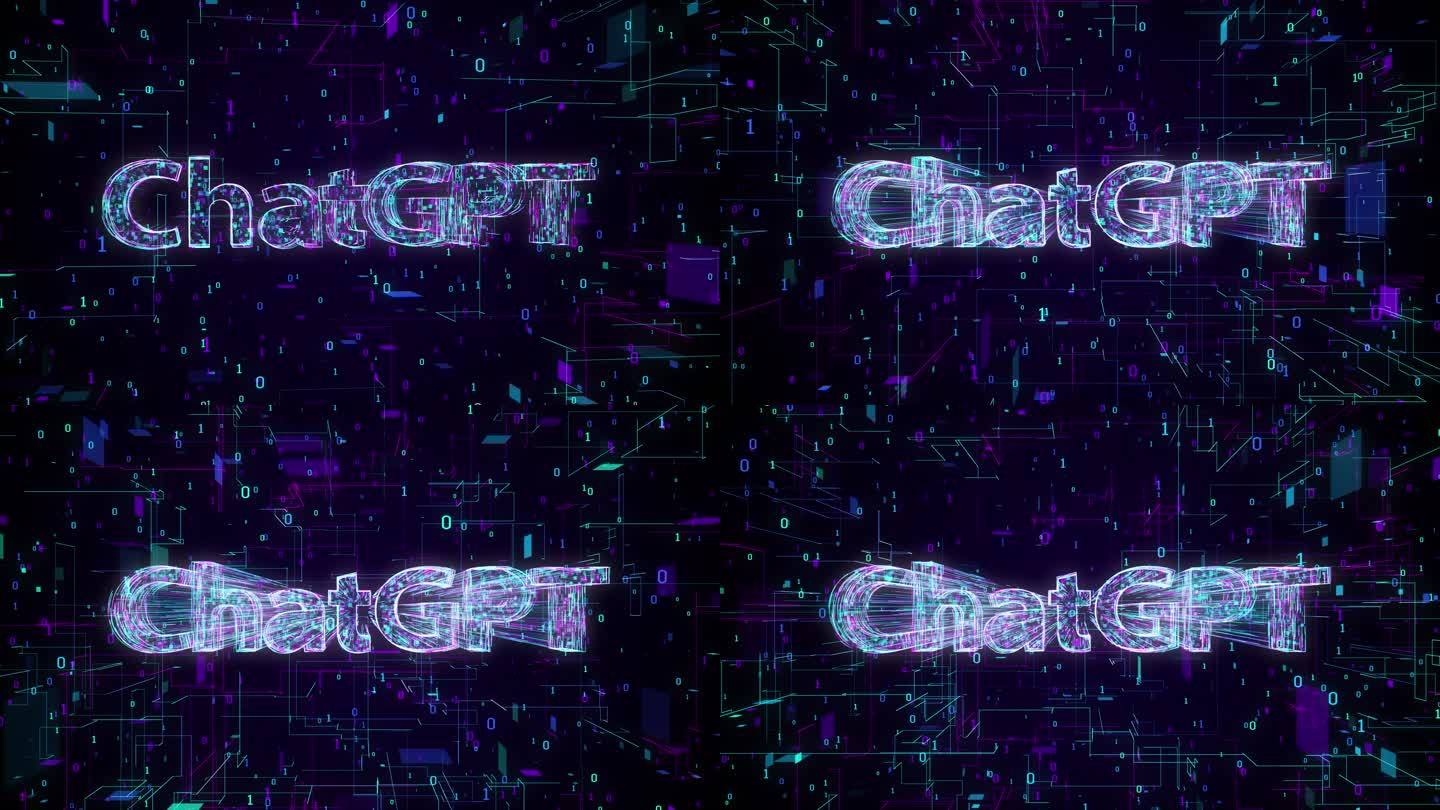 ChatGPT文字背景动画(一)_视频素材下载