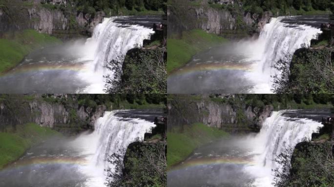 爱达荷州风景秀丽的上梅萨瀑布