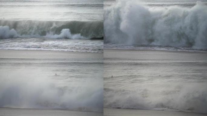 厚桶爆炸到岸上慢动作