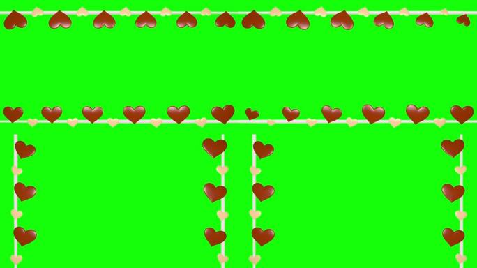 心光框架情人节2图案水平垂直阿尔法通道