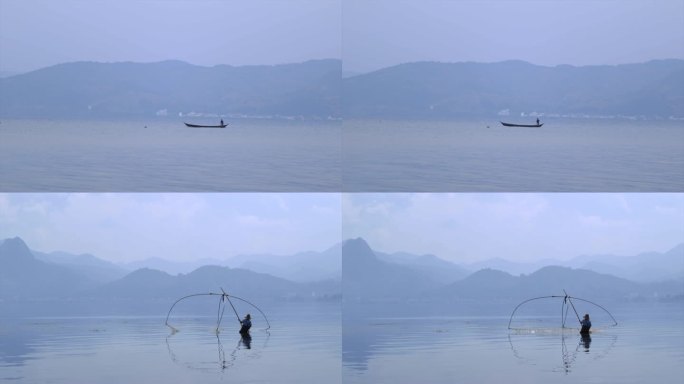 渔民捕鱼