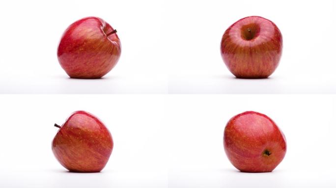 慢慢转动苹果。