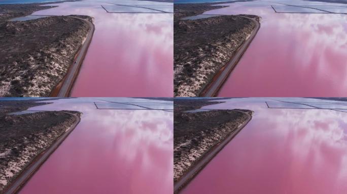 赫特泻湖向后飞向北的航拍片段