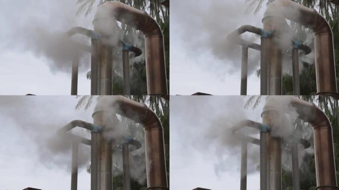 烟管堆从木材工业到空气污染