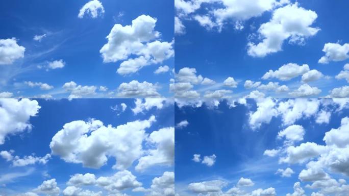 4K. 3840x2160p。延时，美丽的天空与云背景，天空与云天气自然云蓝色。
