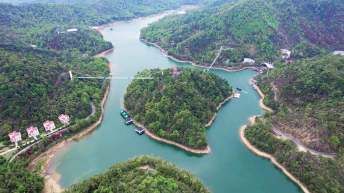 航拍长沙石燕湖生态旅游公园